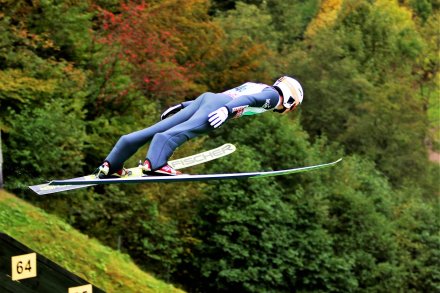 Fragment zawodów Mistrzostw Polski w skokach narciarskich